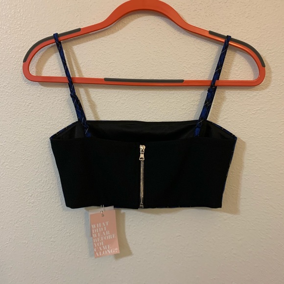NWT tiger mist plaid crop top - Picture 3 of 5
